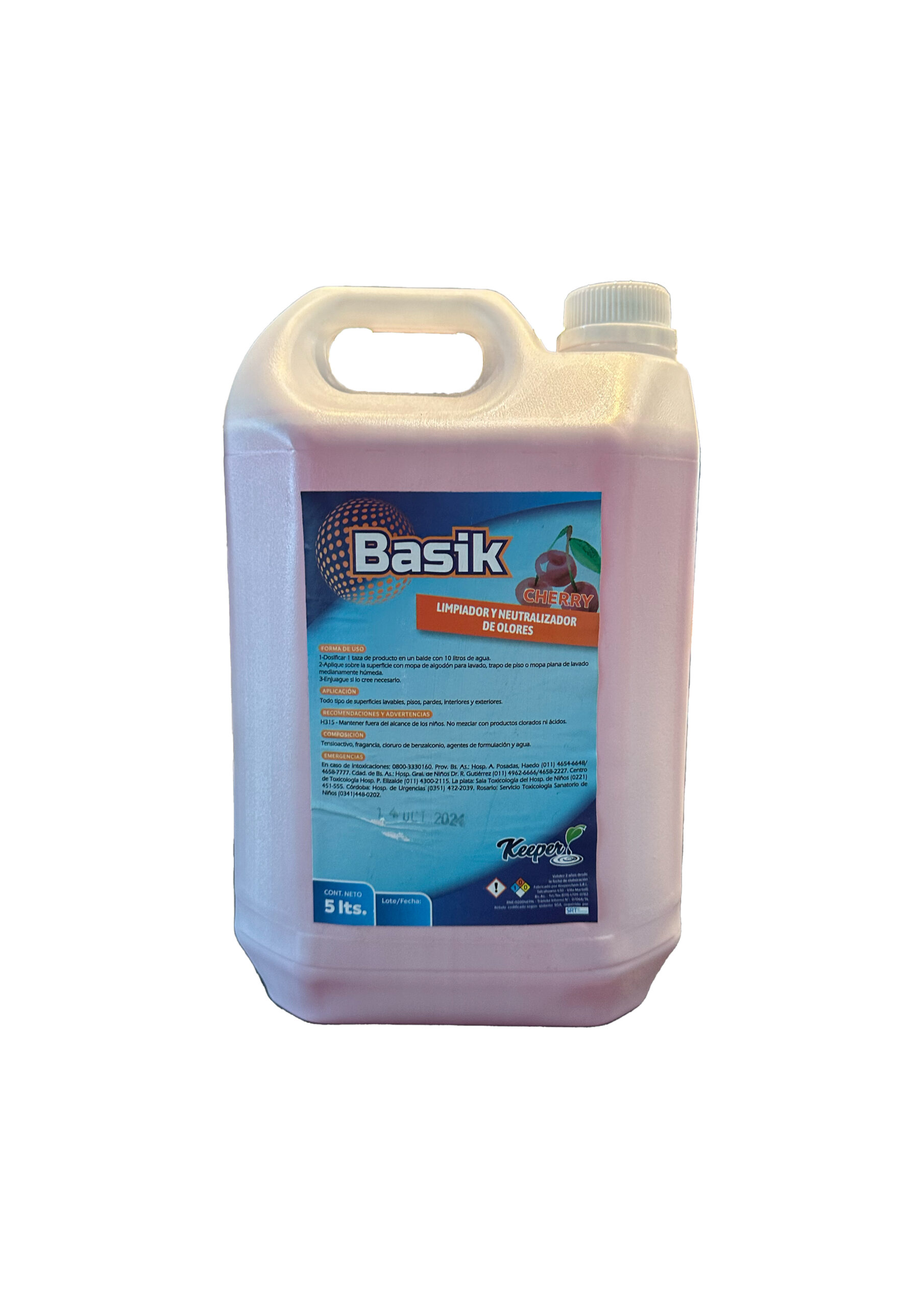 Limpiador Desodorante Piso Basik Cherry 5lts