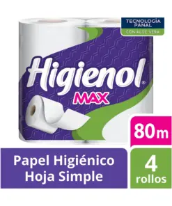 Papel Higiénico Higienol Max 4un 80mts